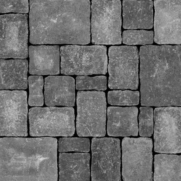 Semmelrock Castello Antico Kombi térkő - Szürke-fekete