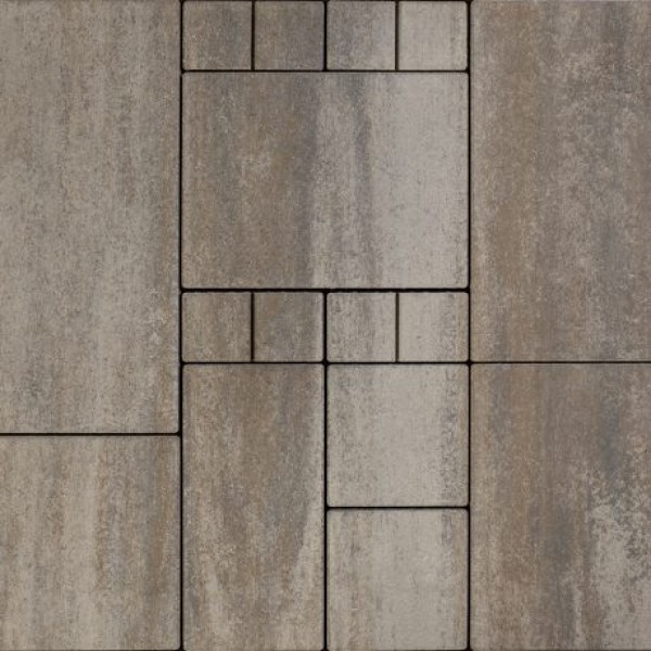 Semmelrock Ventura Kombi 6 cm Térkő - Grafit-terra