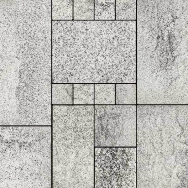 Semmelrock Ventura Kombi 6 cm Térkő - Gránitszürke-fehér