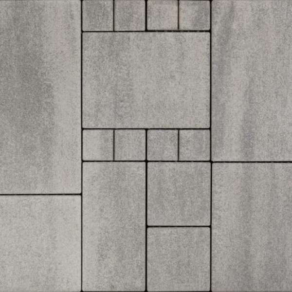 Semmelrock Ventura Kombi 6 cm Térkő - Szürke-fehér